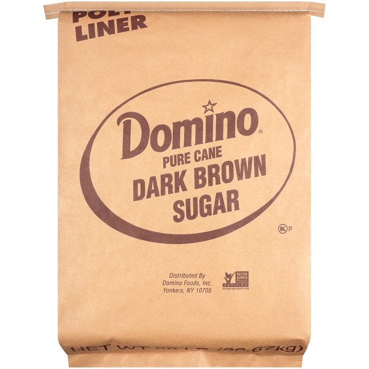 Domino Dark Brown Granulated Cane Sugar 50 lb
