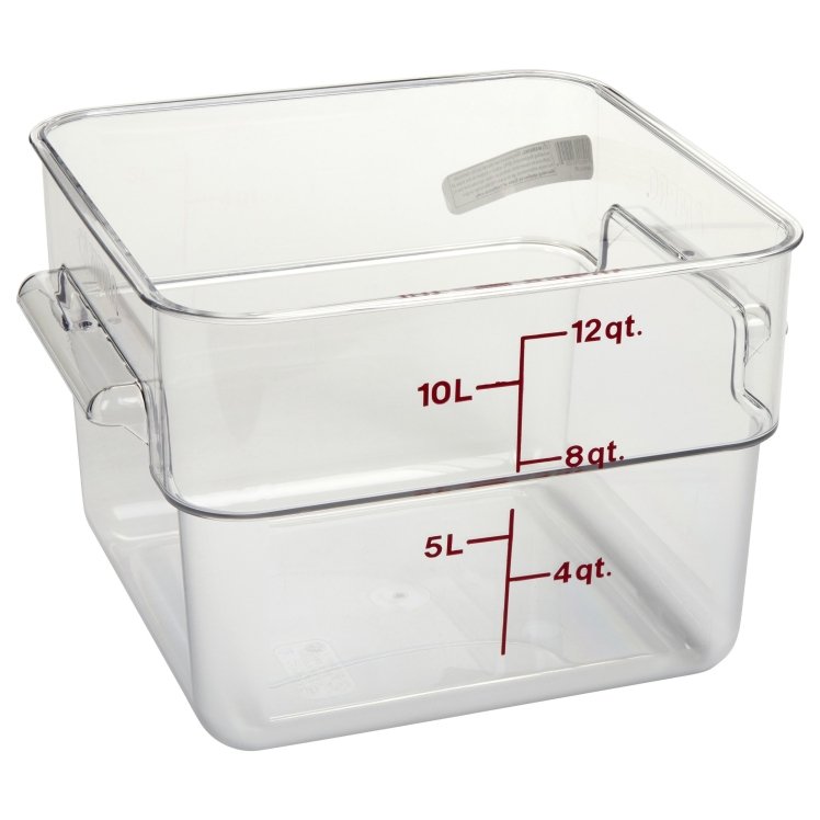 CAMBRO CONTAINER SQUARE CLEAR 12 QUART