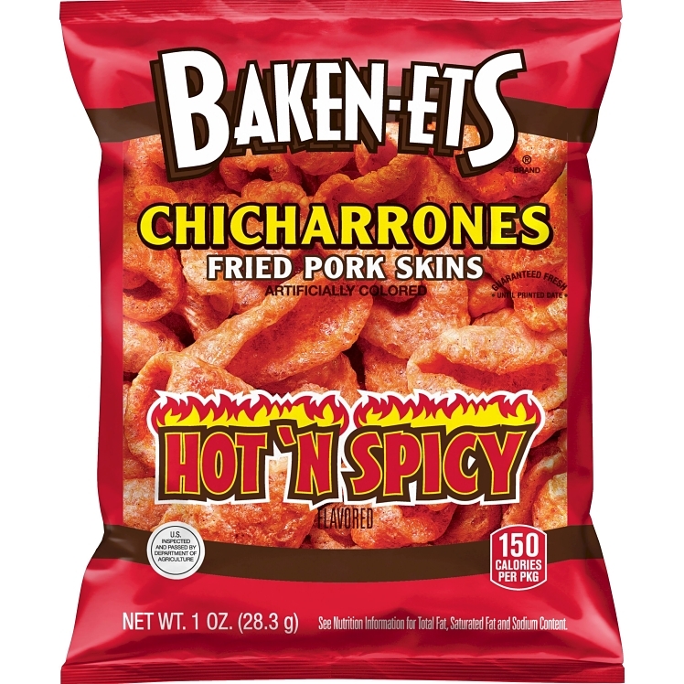 FRITO LAY POTATO CHIPS HOT & SPICY PORK RINDS