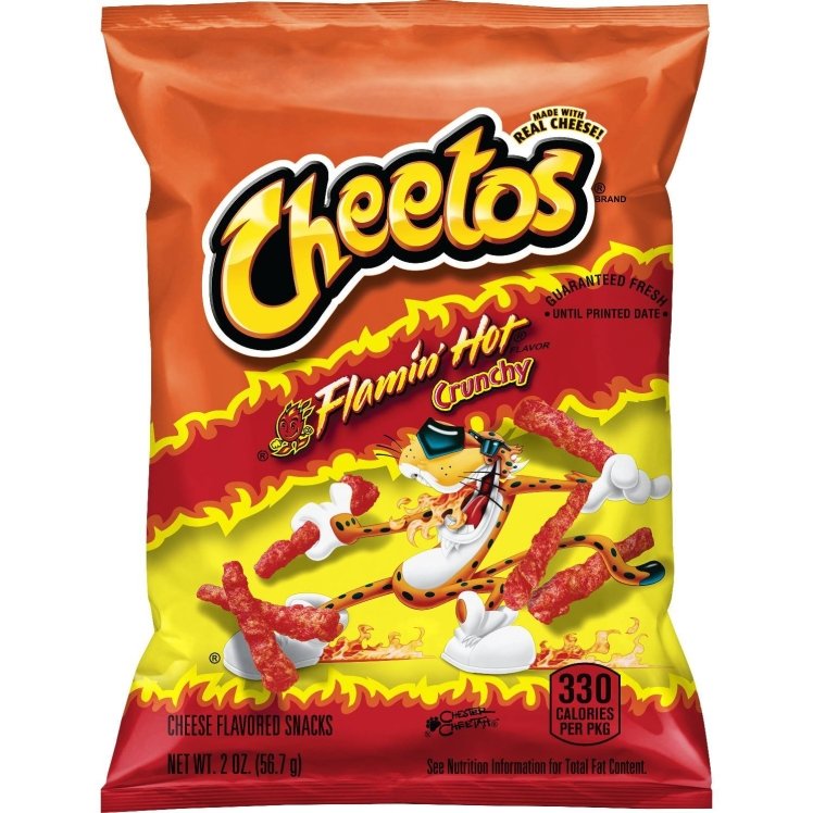 CHEETOS FRITO LAY POTATO CHIPS FLAMIN HOT