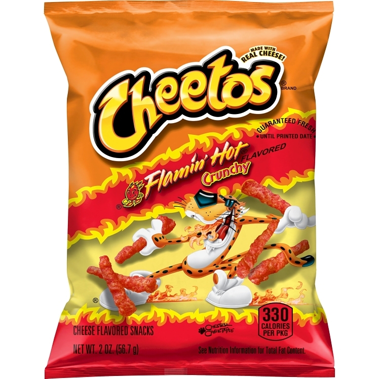 CHEETOS FRITO LAY POTATO CHIPS FLAMIN HOT