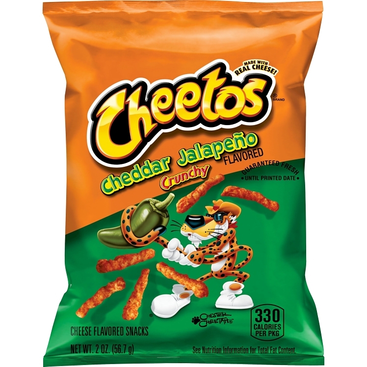 FRITO LAY POTATO CHIPS CHEETOS CHEDDAR JALAPENO