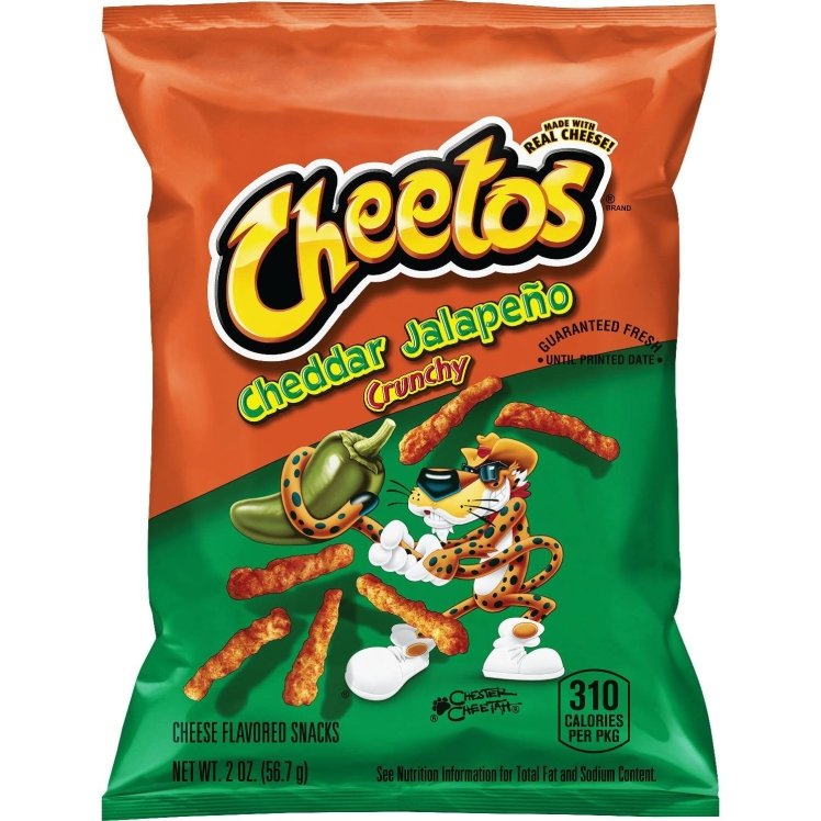FRITO LAY POTATO CHIPS CHEETOS CHEDDAR JALAPENO
