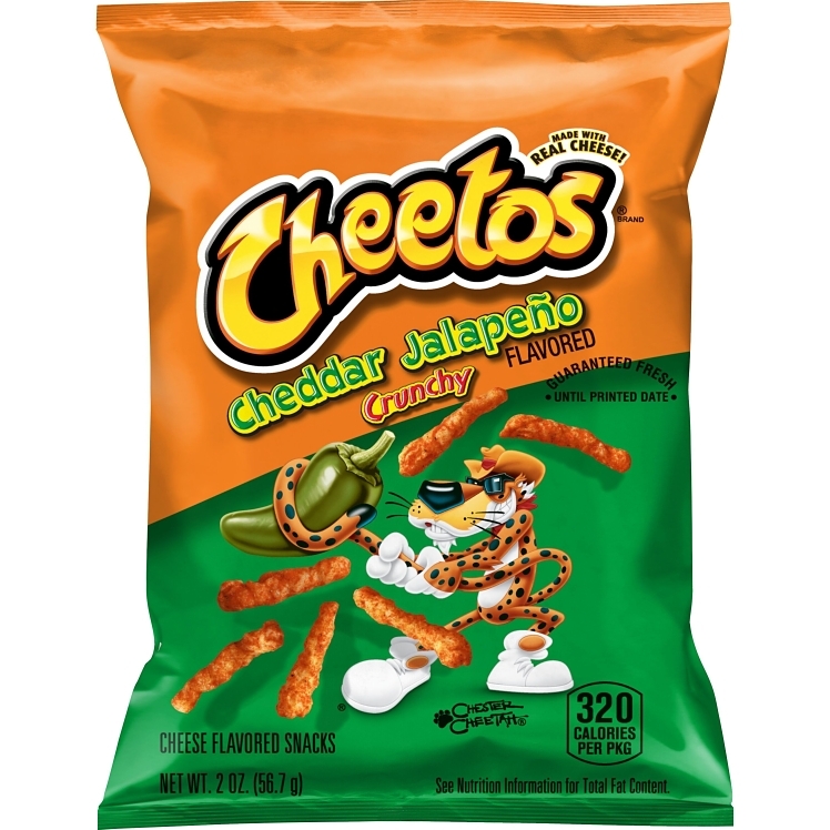 FRITO LAY POTATO CHIPS CHEETOS CHEDDAR JALAPENO