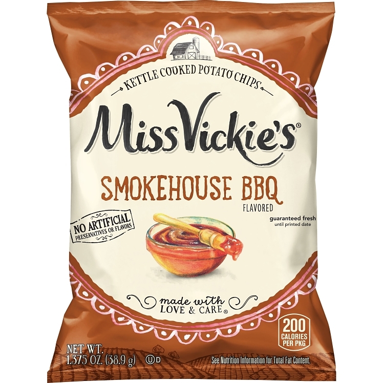 MISS VICKIES CHIP, POTATO KETTLE BBQ SMOKEHOUSE SS BAG
