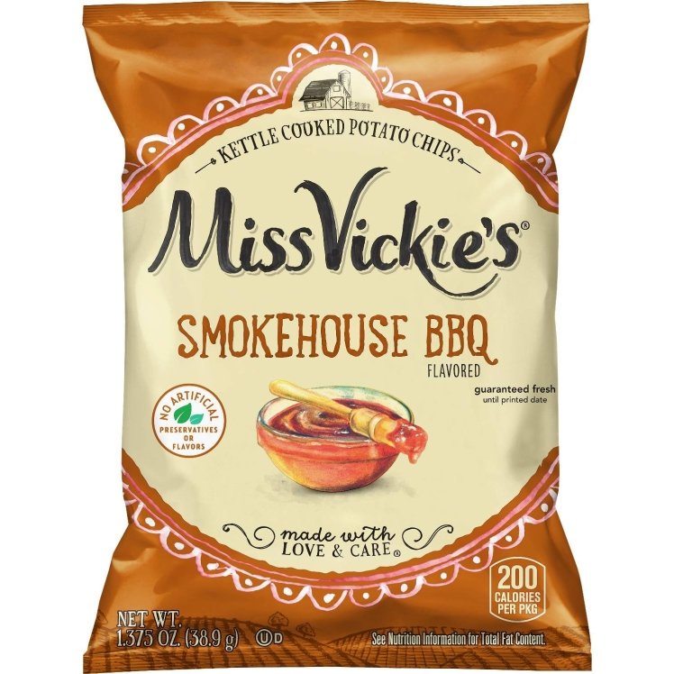 MISS VICKIES CHIP, POTATO KETTLE BBQ SMOKEHOUSE SS BAG