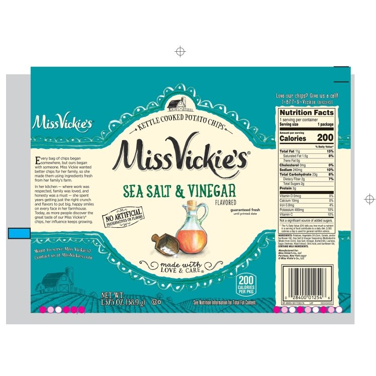 MISS VICKIE'S SEA SALT & VINEGAR KETTLE COOKED POTATO CHIPS