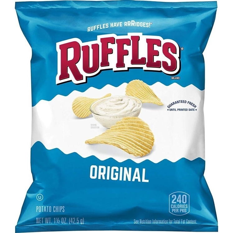RUFFLES FRITO LAY POTATO CHIPS RUFFLES ORIGINAL