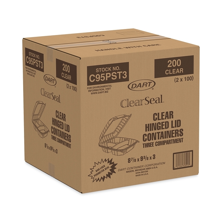 DART CONTAINER, PLASTIC 8.9X9.4 3
