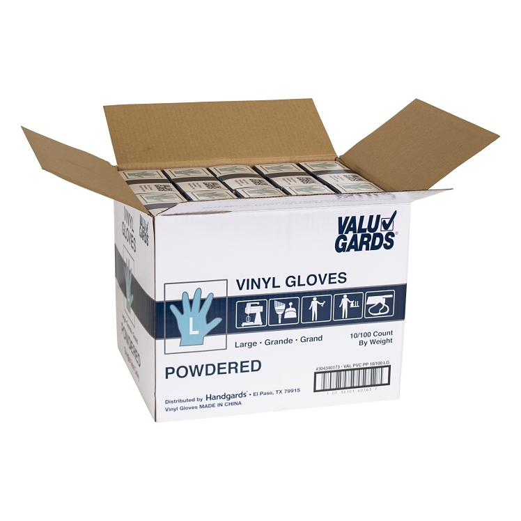 VALUGARDS LARGE POWDERED VINYL GLOVES
