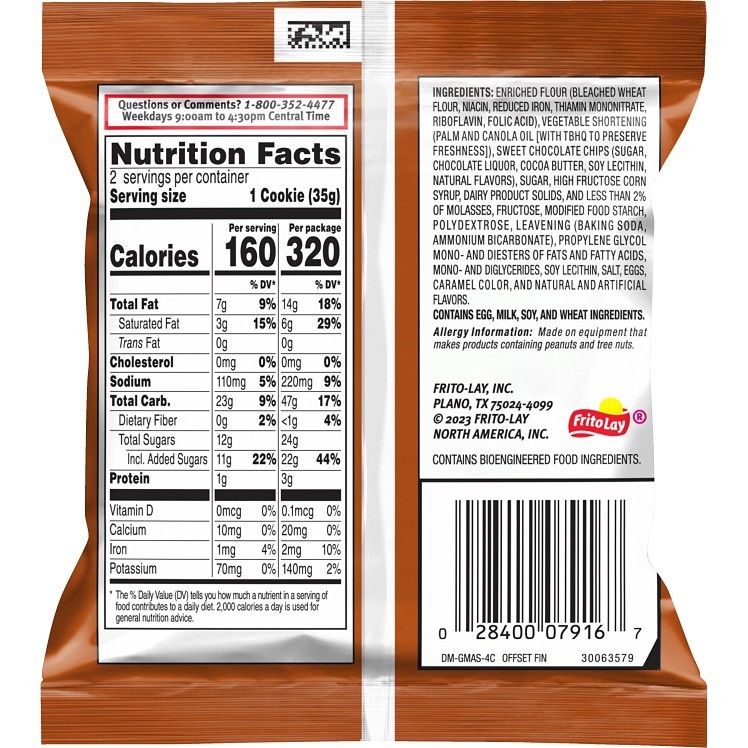 GRANDMAS HOMESTYLE CHOCOLATE CHIP BIG COOKIES