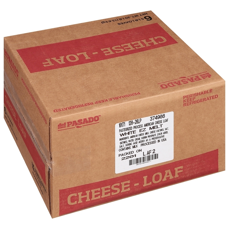 DEL PASADO EASY MELT WHITE AMERICAN LOAF CHEESE