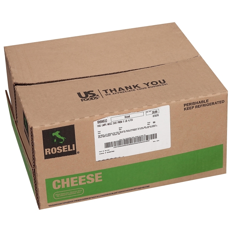 ROSELI OW MOISTURE MOZZARELLA CHEESE LOW MOISTURE PART SKIM DICED