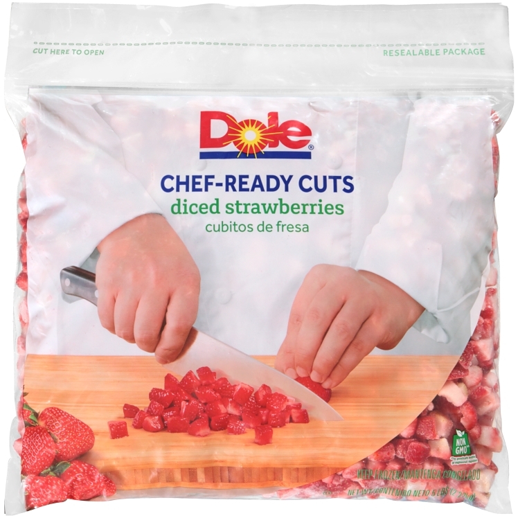DOLE PACKAGED DICED STRAWBERRY IQF FROZEN