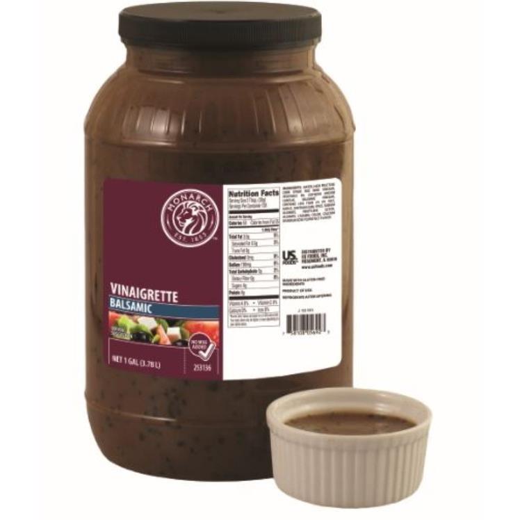 MONARCH BALSAMIC VINAIGRETTE TRANS FAT FREE SHELF STABLE PLASTIC JAR