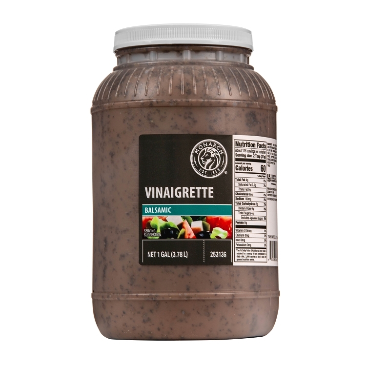 MONARCH BALSAMIC VINAIGRETTE TRANS FAT FREE SHELF STABLE PLASTIC JAR