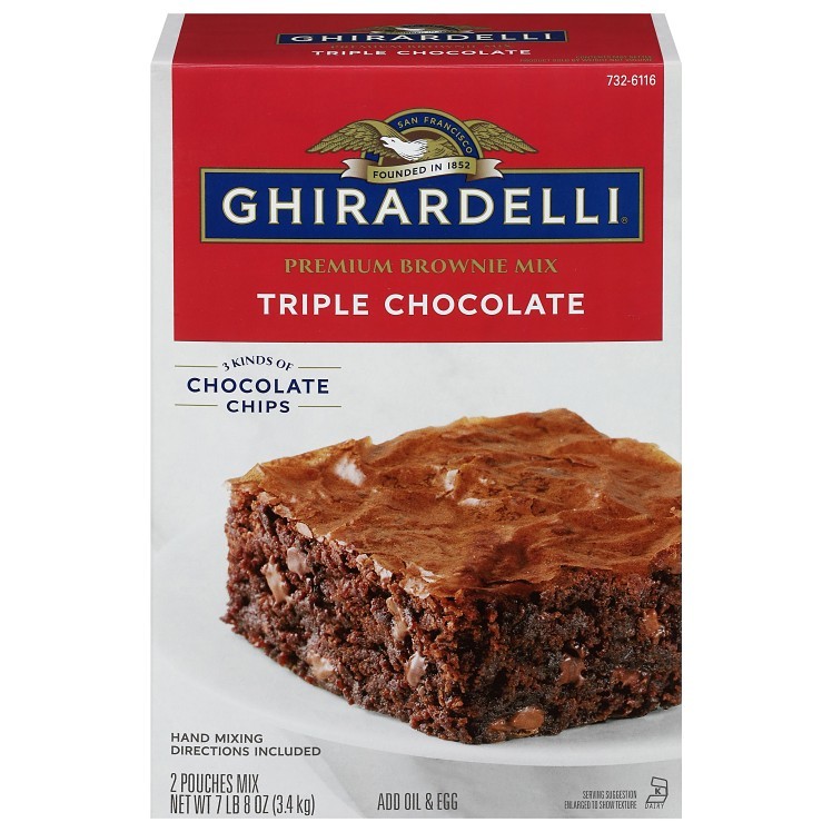 GHIRARDELLI TRIPLE CHOCOLATE BROWNIE MIX