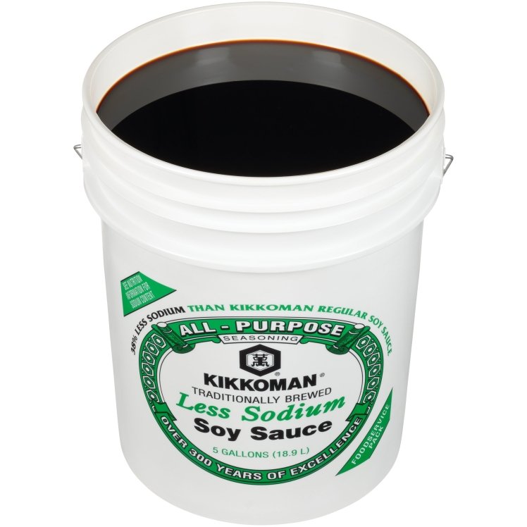 KIKKOMAN SAUCE SOY REDUCED SODIUM PAIL SHELF STABLE