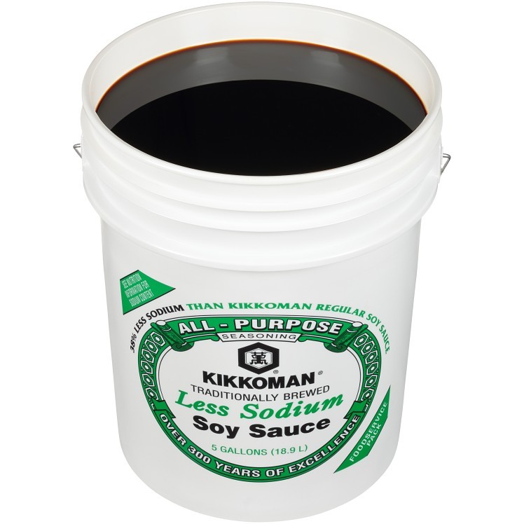 KIKKOMAN SAUCE SOY REDUCED SODIUM PAIL SHELF STABLE
