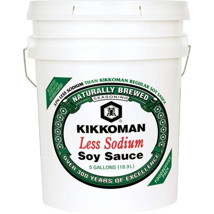 KIKKOMAN SAUCE SOY REDUCED SODIUM PAIL SHELF STABLE