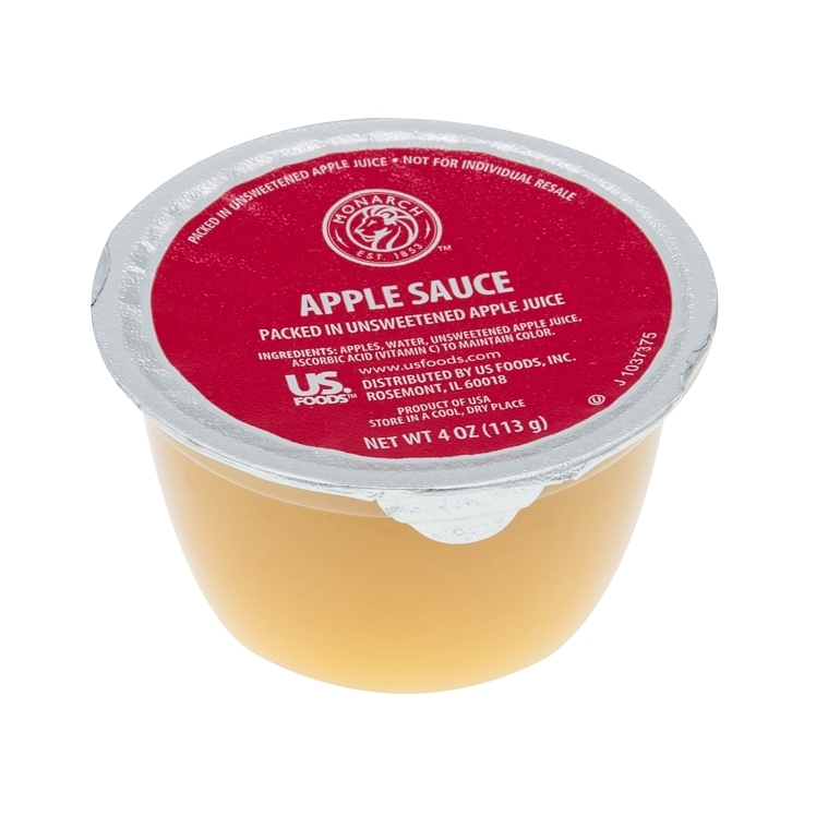 MONARCH APPLESAUCE UNSWEETENED PLASTIC CUP