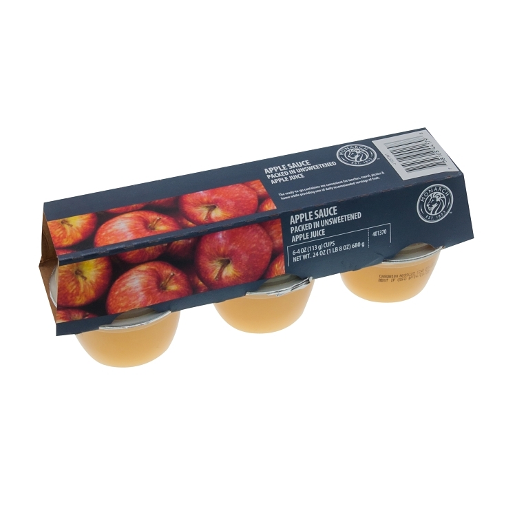 MONARCH APPLESAUCE UNSWEETENED PLASTIC CUP