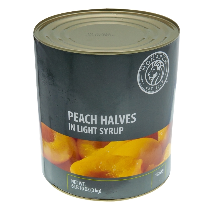 MONARCH YELLOW CLING PEACH HALVES IN LIGHT SYRUP