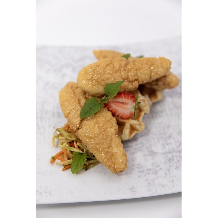 KOCH CHICKEN TENDER FRITTER 50-70 CT UNCOOKED HALAL