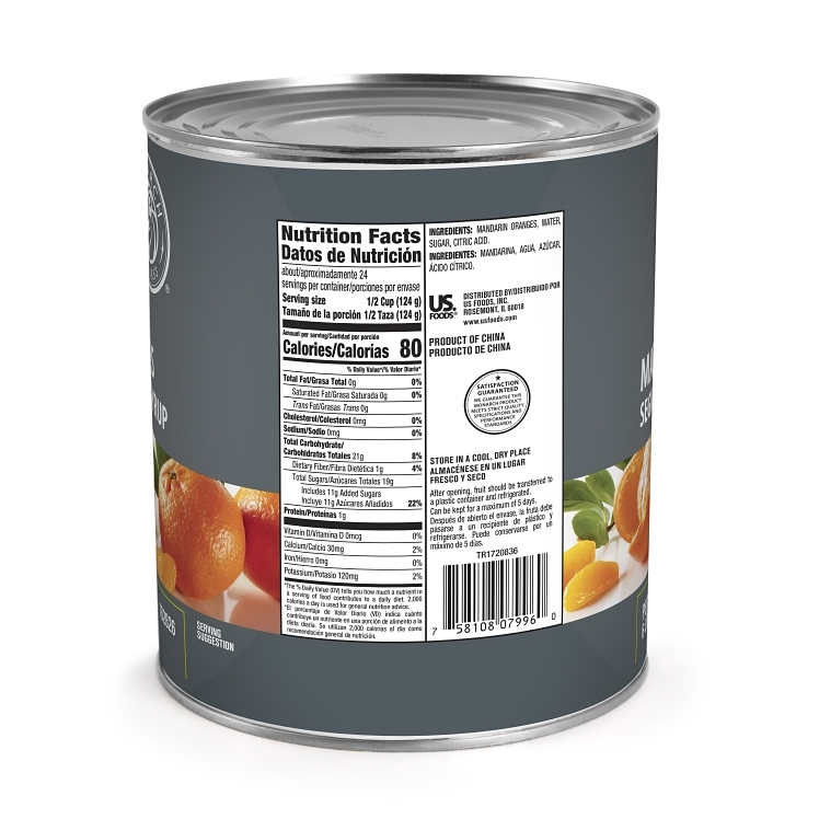 MONARCH ORANGE MEDIUM WHOLE SEGMENT IN LIGHT SYRUP CANNED