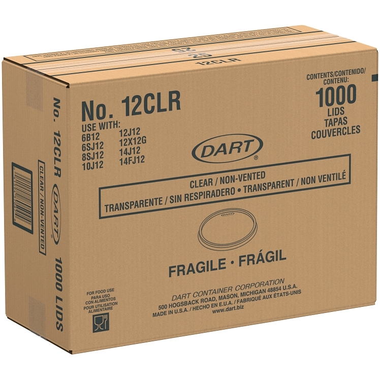 DART NON VENTED PLASTIC LID FOR 6-14 OZ CONTAINER