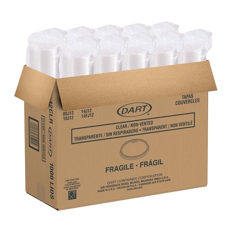 DART NON VENTED PLASTIC LID FOR 6-14 OZ CONTAINER