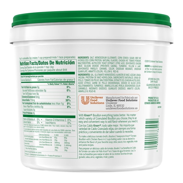 KNORR BOUILLON CALDO DE TOMATE CHICKEN