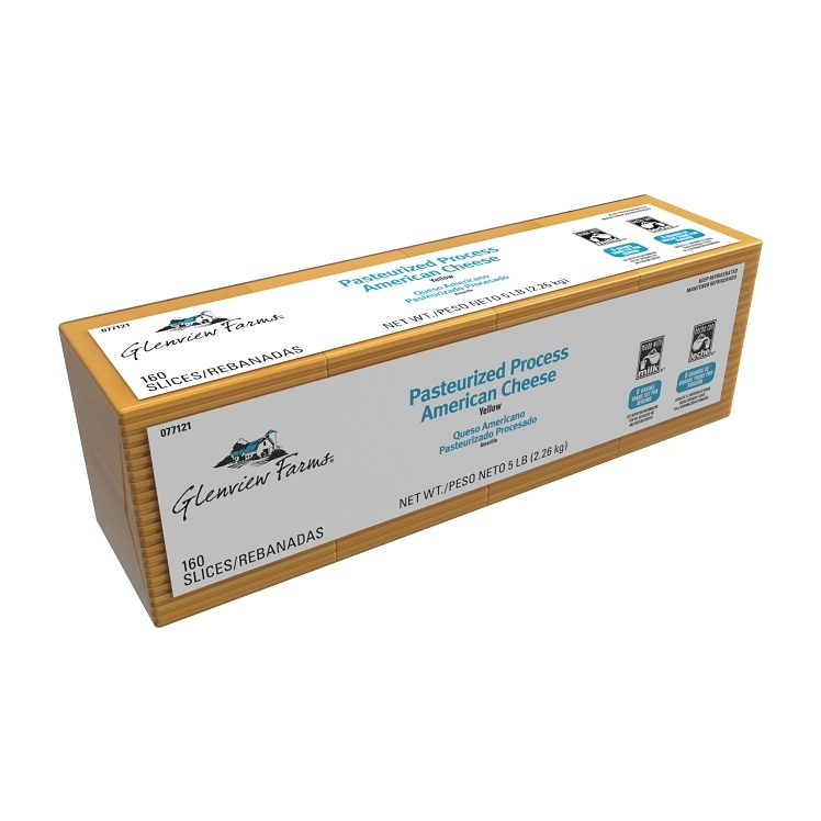GLENVIEW FARMS CHEESE AMERICAN SLICED 160 CT  0.5 OZ