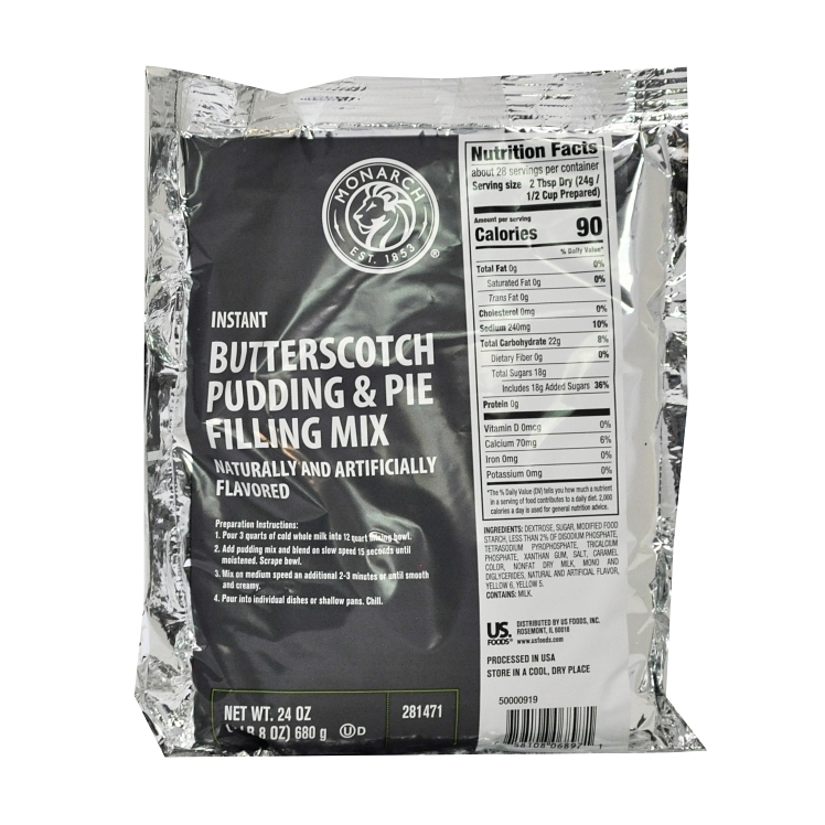 MONARCH MIX, PUDDING & PIE FILLING BUTTERSCOTCH