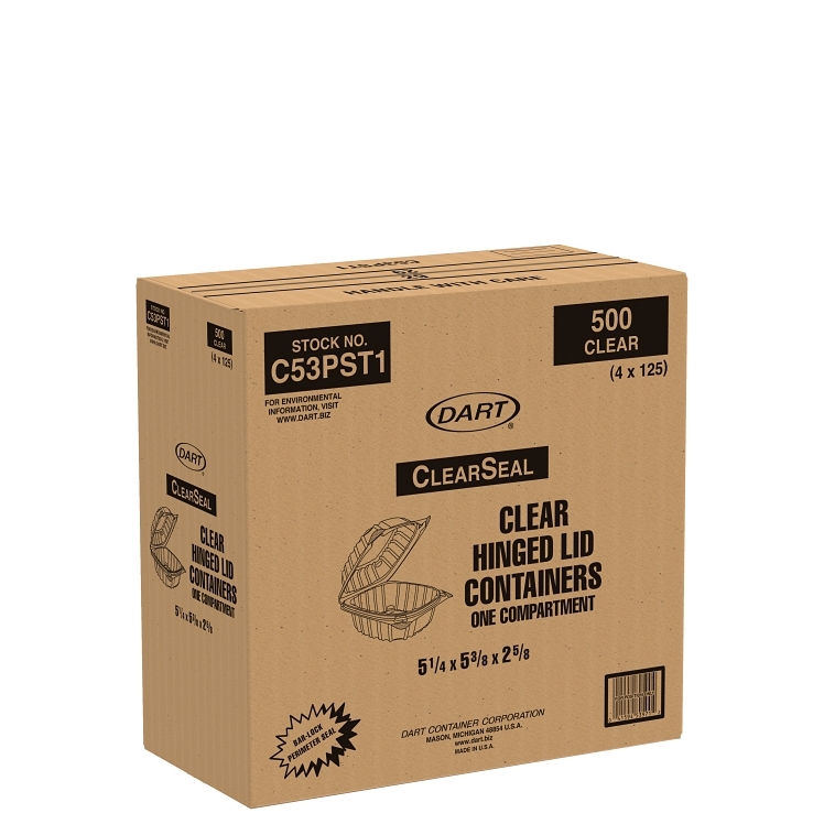 DART PLASTIC CONTAINER 5X5 1 COMPARTMENT