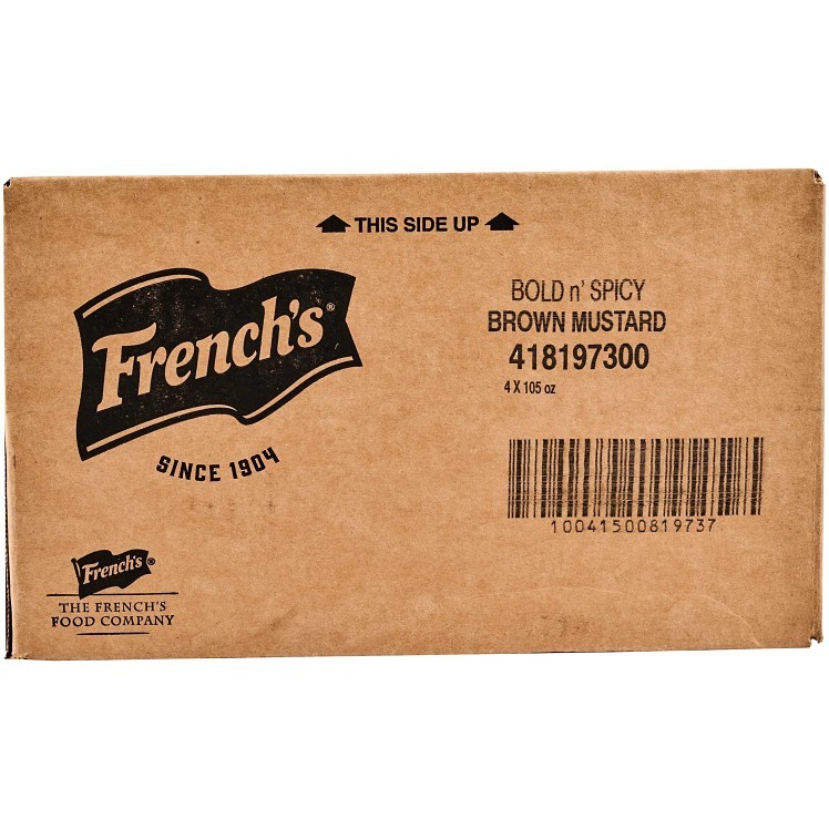 FRENCH'S SPICY BROWN MUSTARD PLASTIC JAR