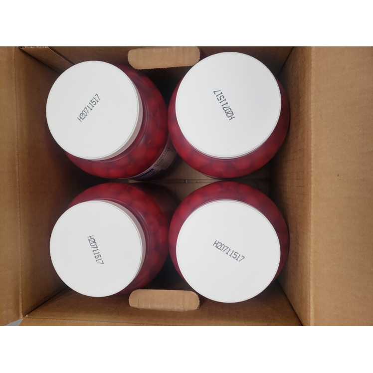HARVEST VALUE CHERRY, MARASCHINO WITH STEM LARGE PLASTIC