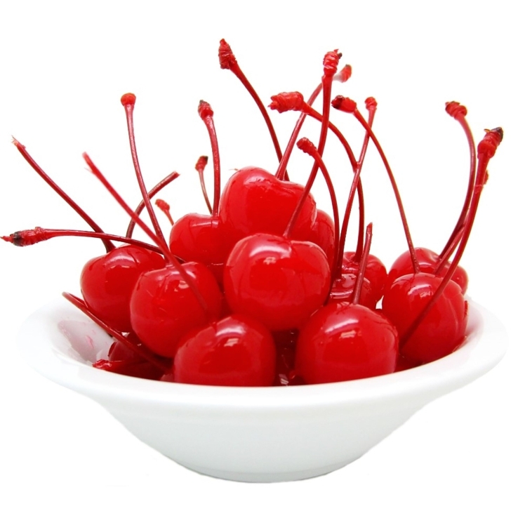 HARVEST VALUE CHERRY, MARASCHINO WITH STEM LARGE PLASTIC