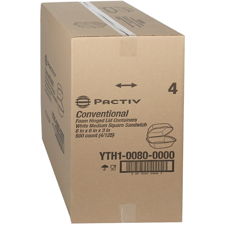 PACTIV TO GO CONTAINER FOAM SANDWICH YTH10080