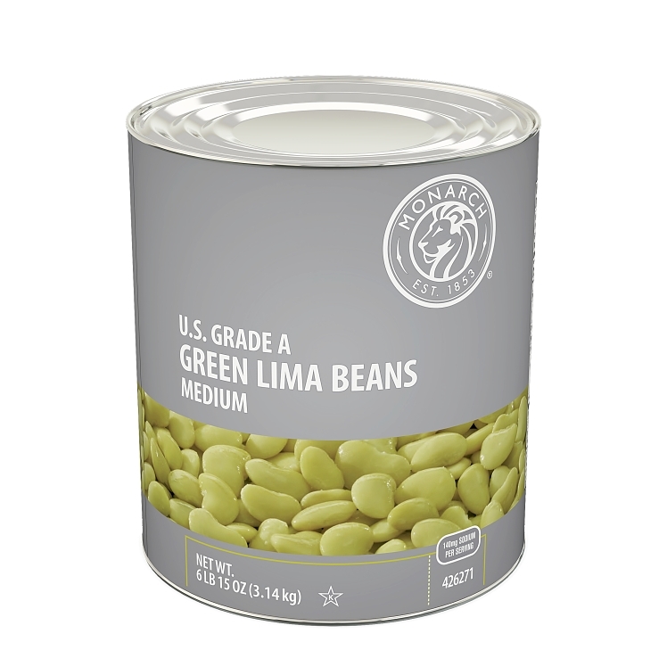 MONARCH-D BEAN, LIMA GREEN CANNED MEDIUM FANCY