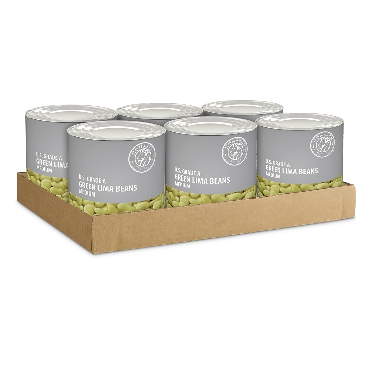 MONARCH-D BEAN, LIMA GREEN CANNED MEDIUM FANCY