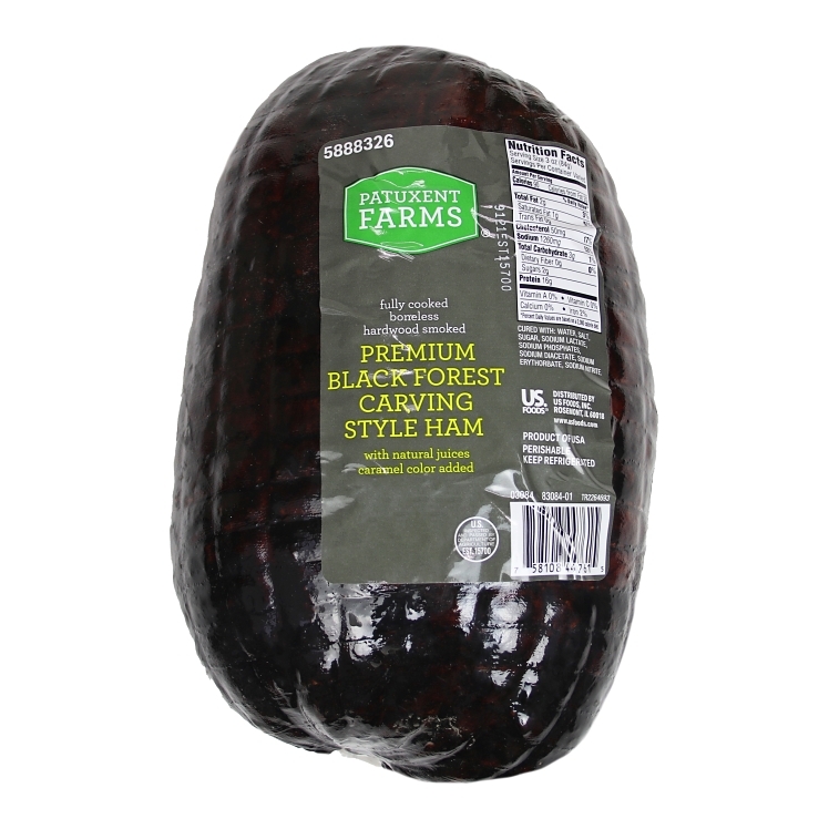 HAM, BLACK FOREST BONELESS D-SHAPED NATURAL-JUICE SMOKED COO