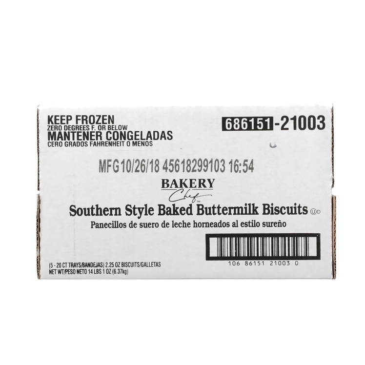 BAKERY CHEF SOUTHERN STYLE BUTTERMILK BISCUIT 3 INCHES