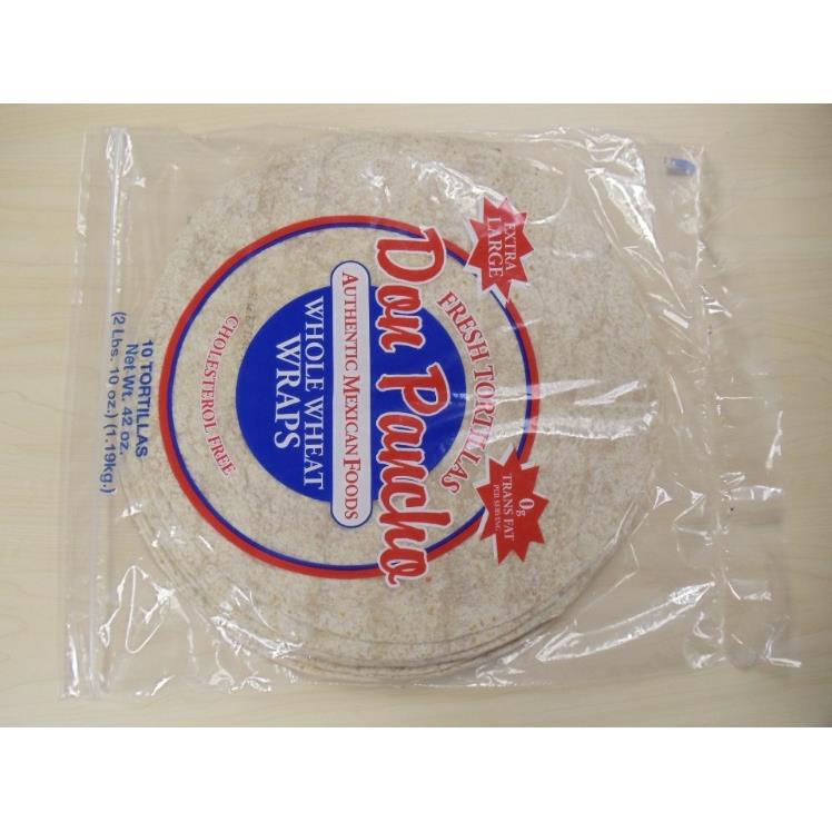 DON PANCHO RESERS WHOLE WHEAT TORTILLA 13 INCHES