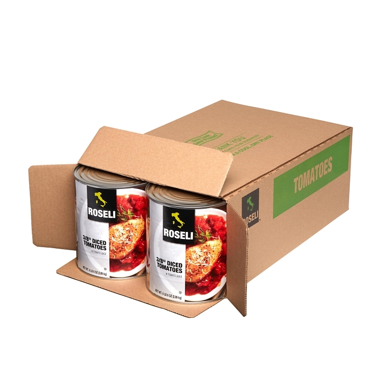ROSELI TOMATO DICED 1/4 PEELED IN JUICE CALIFORNIA