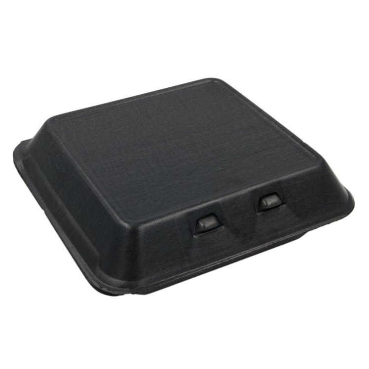 PACTIV 9X9.5 BLACK 1 COMPARTMENT CONTAINER