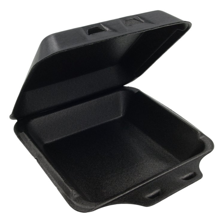 PACTIV 9X9.5 BLACK 1 COMPARTMENT CONTAINER