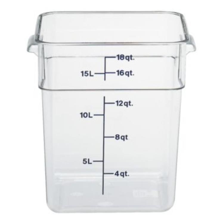 CAMBRO CONTAINER SQUARE CLEAR 18 QUART