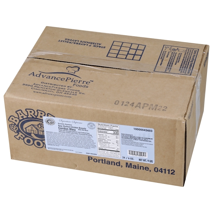 BARBER FOODS CHICKEN CORDON BLEU