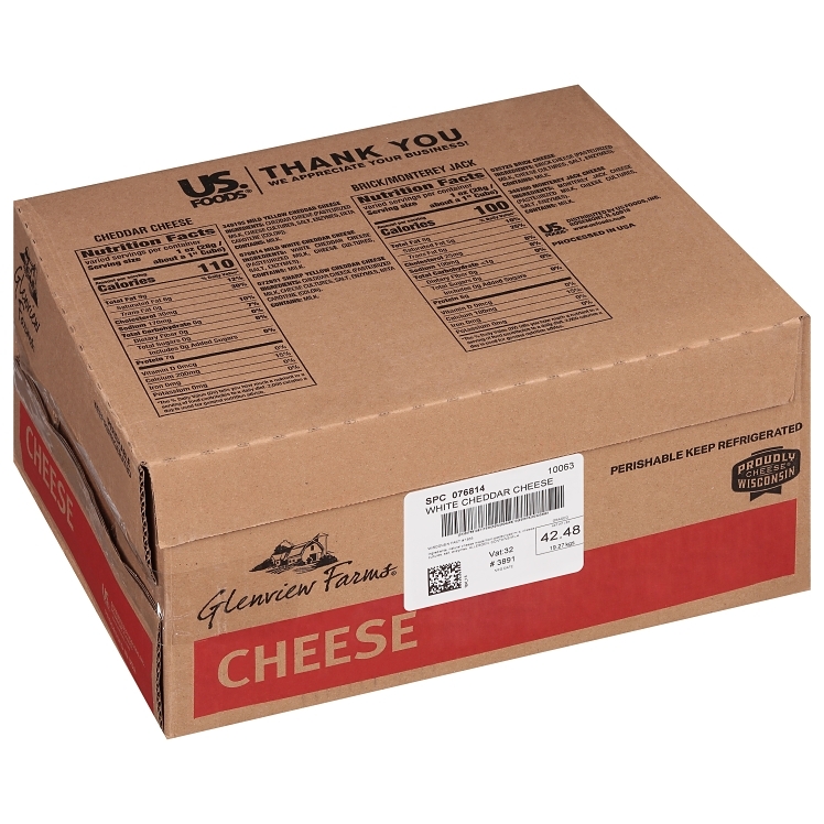 GLENVIEW FARMS MILD WHITE CHEDDAR CHEESE BLOCK